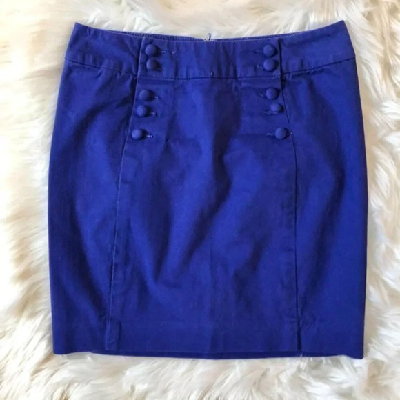 Gap Cobalt Blue Flocked Mini Skirt 0 - Picture 1 of 3